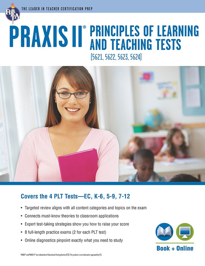 Downloadable PDF :  PRAXIS® PLT EC, K-6, 5-9 and 7-12: Book + Online